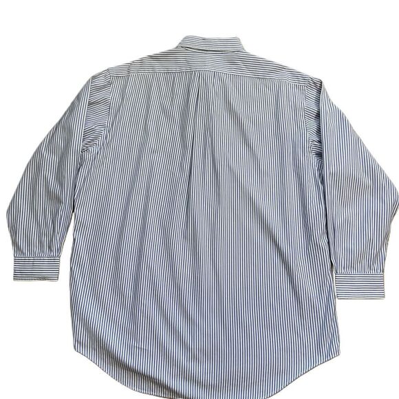 Ralph Lauren Mens Blue Striped Long Sleeve Button Down Dress Shirt 16 1/2-33 - Picture 9 of 10